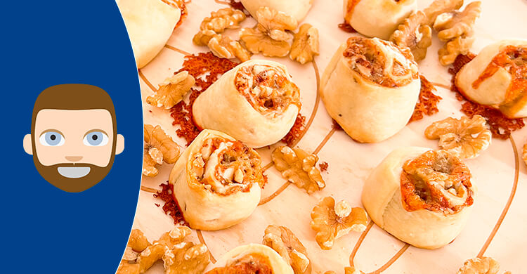 Girelle con Gorgonzola Dop e Noci